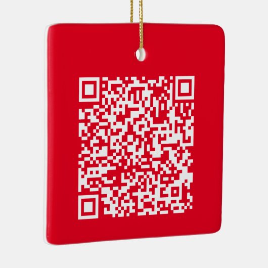 Aangepaste URL voor QR-code Keramisch Ornament (Rechts)