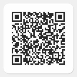 Aangepaste URL voor QR-code Vierkante Sticker