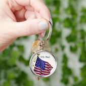 Aangepaste US Flag Sleutelhanger (Hand)