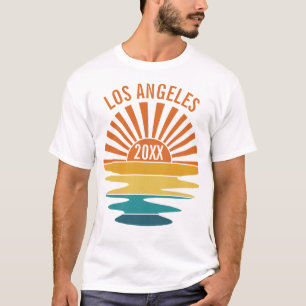 Aangepaste USA Stad Staat Geografie Retro Souvenir T-shirt