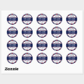Aangepaste USA-stemcampagne  Ronde Sticker (Vel)