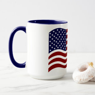 Aangepaste USA-vlag mark combobeker Patriotische s Mok