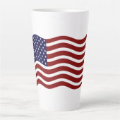 Aangepaste USA-vlagmarkering Latte-mok Patriottisc Latte Mok (Voorkant)