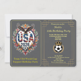 Aangepaste USA Voetbalteam Kaal Adelaar Verjaardag Feestdagenkaart