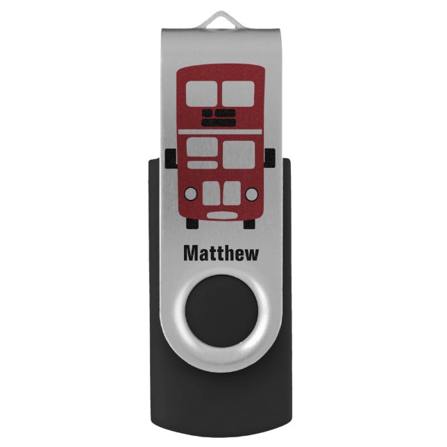Aangepaste USB-drive voor dubbele rode decker-bus USB Stick (Achterkant (Verticaal))