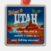 Aangepaste Utah UT Metalen Ornament (Voorkant)