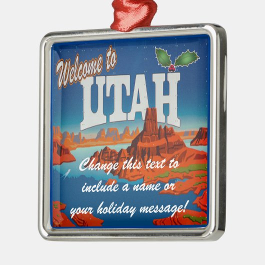 Aangepaste Utah UT Metalen Ornament (Links)