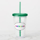 Aangepaste uw bedrijf Logo Acryl Tumbler Acryl Drinkbeker (Voorkant)