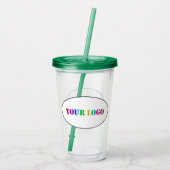 Aangepaste uw bedrijf Logo Acryl Tumbler Acryl Drinkbeker (Achterkant)