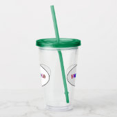Aangepaste uw bedrijf Logo Acryl Tumbler Drinkbeker (Links)