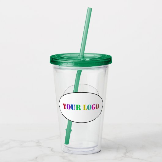Aangepaste uw bedrijf Logo Acryl Tumbler Drinkbeker (Achterkant)
