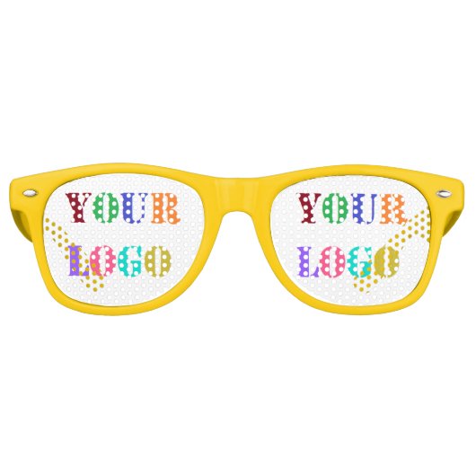 Aangepaste uw bedrijf Logo Business Party Zonnebri Retro Zonnebril (Voorkant)