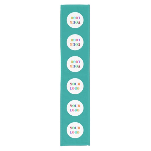 Aangepaste uw bedrijf Logo Business Table Runner Korte Tafelloper (Voorkant)