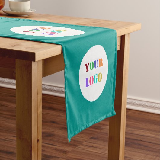 Aangepaste uw bedrijf Logo Business Table Runner Korte Tafelloper (Voorbeeld)