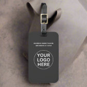 Aangepaste uw bedrijf Logo Clean Grey Professional Bagagelabel