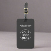 Aangepaste uw bedrijf Logo Clean Grey Professional Bagagelabel