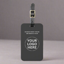 Aangepaste uw bedrijf Logo Clean Grey Professional Bagagelabel