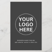 Aangepaste uw bedrijf Logo Clean Grey Professional Flyer (Voorkant)