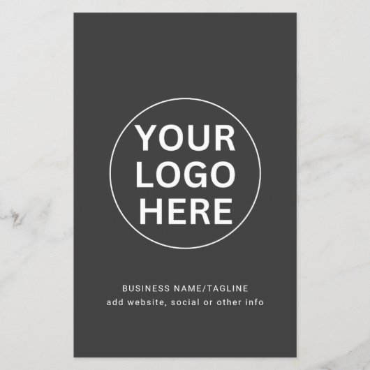 Aangepaste uw bedrijf Logo Clean Grey Professional Flyer (Voorkant)