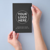 Aangepaste uw bedrijf Logo Clean Grey Professional Flyer (Hand)