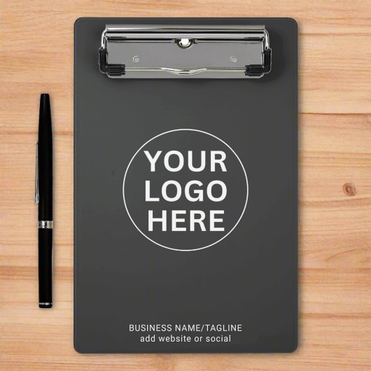 Aangepaste uw bedrijf Logo Clean Grey Professional Mini Klembord