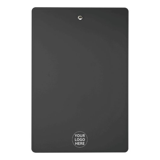 Aangepaste uw bedrijf Logo Clean Grey Professional Mini Klembord (Achterkant)