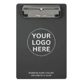 Aangepaste uw bedrijf Logo Clean Grey Professional Mini Klembord (Voorkant)