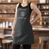 Aangepaste uw bedrijf Logo Clean Grey Professional Schort