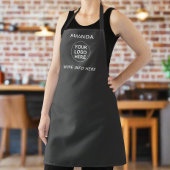 Aangepaste uw bedrijf Logo Clean Grey Professional Schort