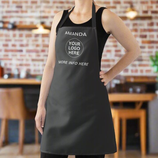 Aangepaste uw bedrijf Logo Clean Grey Professional Schort