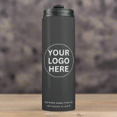 Aangepaste uw bedrijf Logo Corporate Grey Thermosbeker