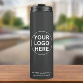 Aangepaste uw bedrijf Logo Corporate Grey Thermosbeker