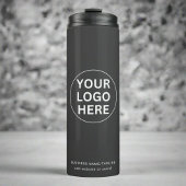 Aangepaste uw bedrijf Logo Corporate Grey Thermosbeker