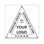 Aangepaste uw bedrijf Logo Driehoek Rubber Stamp Rubberstempel (Afrduk)