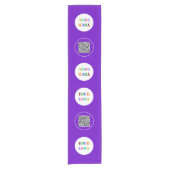 Aangepaste uw bedrijf Logo en QR Code Table Runner Korte Tafelloper (Voorkant)
