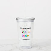 Aangepaste uw bedrijf Logo en tekst Acryl Tumbler Acryl Drinkbeker (Voorkant)