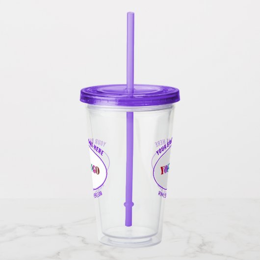 Aangepaste uw bedrijf Logo en tekst Acryl Tumbler Acryl Drinkbeker (Rechts)