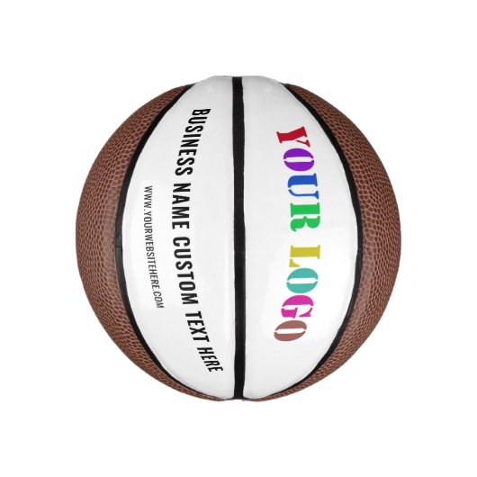 Aangepaste uw bedrijf Logo en tekst basketbal (Verticaal)