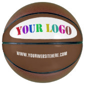 Aangepaste uw bedrijf Logo en tekst basketbal (Voorkant)