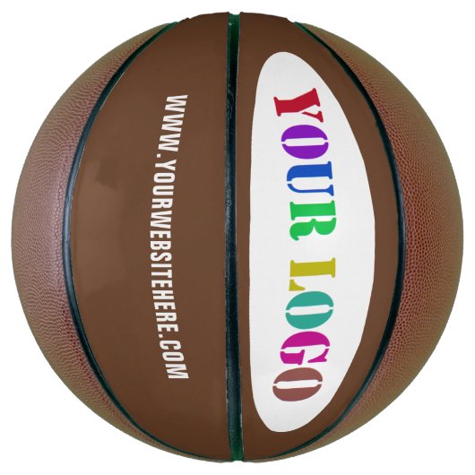 Aangepaste uw bedrijf Logo en tekst basketbal (Verticaal)