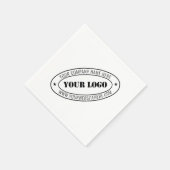 Aangepaste uw bedrijf Logo en tekst bedrijf servet (Hoek)