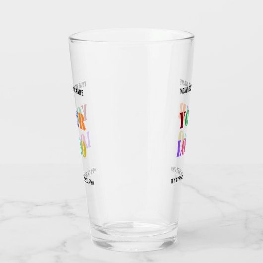 Aangepaste uw bedrijf Logo en tekst business glass Glas (Rechts)