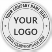 Aangepaste uw bedrijf Logo en tekst Business Stick Sticker (Voorkant)