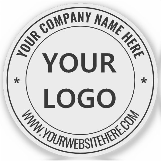 Aangepaste uw bedrijf Logo en tekst Business Stick Sticker (Voorkant)