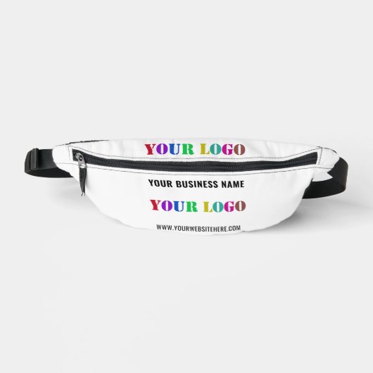Aangepaste uw bedrijf Logo en tekst Fanny Pack Heuptasje (Voorkant)