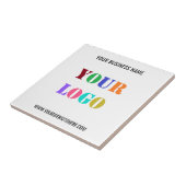 Aangepaste uw bedrijf Logo en tekst keramische Teg Tegeltje (Zijkant)