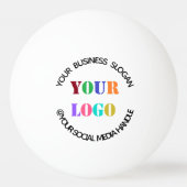 Aangepaste uw bedrijf Logo en tekst Ping Pong Ball (Voorkant)