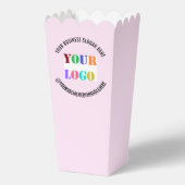 Aangepaste uw bedrijf Logo en tekst Popcorn Box Bedankdoosjes (Achterkant)