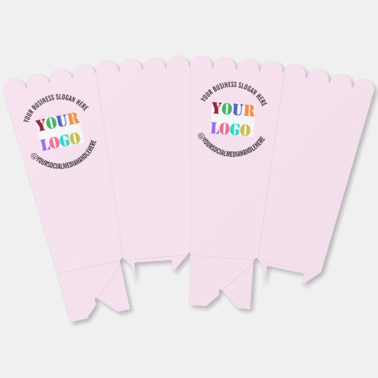 Aangepaste uw bedrijf Logo en tekst Popcorn Box Bedankdoosjes (Ongevouwen)