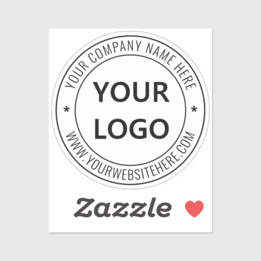 Aangepaste uw bedrijf Logo en tekst ronde Sticker (Vel)
